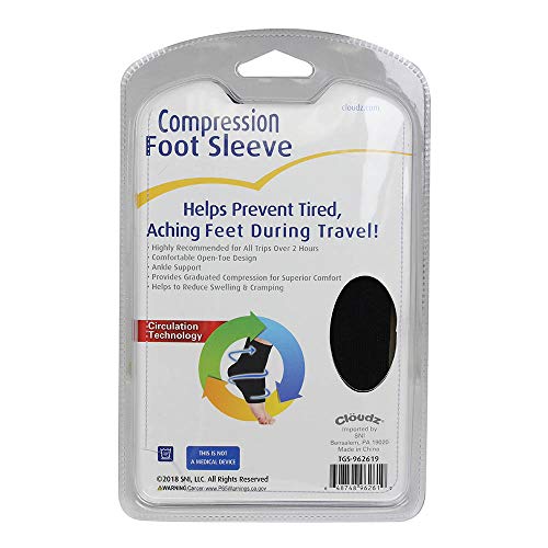 Image of Cloudz - Compression Foot Sleeve - Unisex S /M - Black