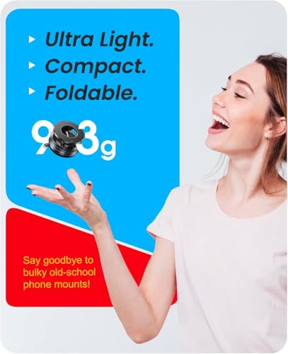 Image of HOLD UP Vacuum Magnetic Suction Cup Phone Mount for Magsafe, 360 Adjustable Magnetic Holder, Pocket Size Foldable Portable Cell Phone Holders for Your Car for All Smartphones & All Car Models