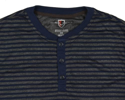 INTIMO Black Brown Men's Soft Knit Adult Sleep Lounge Pajama T-Shirt3