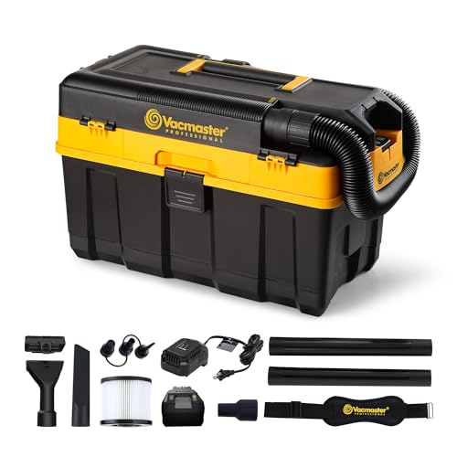 Vacmaster Professional 4-Gallon 24V MAX Cordless Wet/Dry Shop Vacuum with 4.0Ah Battery - DVTB244 0201