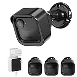 HOGEE All-New Blink Outdoor 4 (4th Gen) Camera Mount, Weatherproof Protective Housing and 360° Adjustable Mount with Sync Module 2 Outlet Mount - 3 Pack (Blink Camera are Not Included), Black