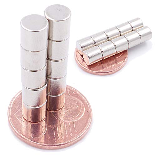 Brudazon | 15 Mini Magneti Dischi da 6x6mm | Grado...