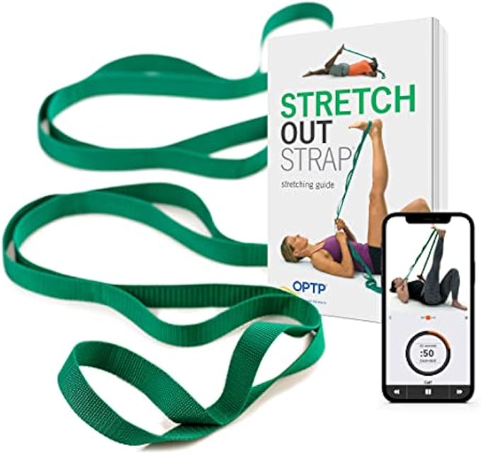 The Original Stretch Out Strap with Exercise Book – Made in the USA by OPTP – Top Choice of Physical Therapists & Athletic Trainers