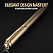 FINTANIX Fountain Pen with Fine Nib | Luxury Gold Finish, Smooth Ink Flow, Complete Set with Ink Cartridges, Converter & Sleeve | Ideal for Professionals, Office, Journaling, and Gifts
