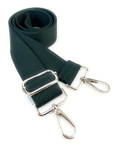 Image of Purse Strap Replacement for Crossbody Bags & Handbags | Premium Webbing with Silver Hardware Clip-On Installation Adjustable Length Comfortable Wide Guitar Style Strap