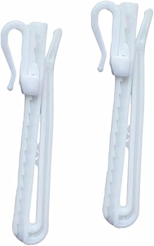 50 ganchos de cortina de plástico de profundidad ajustable para cortina de ventana, cortina de puerta y cortina de ducha (3.346 in)