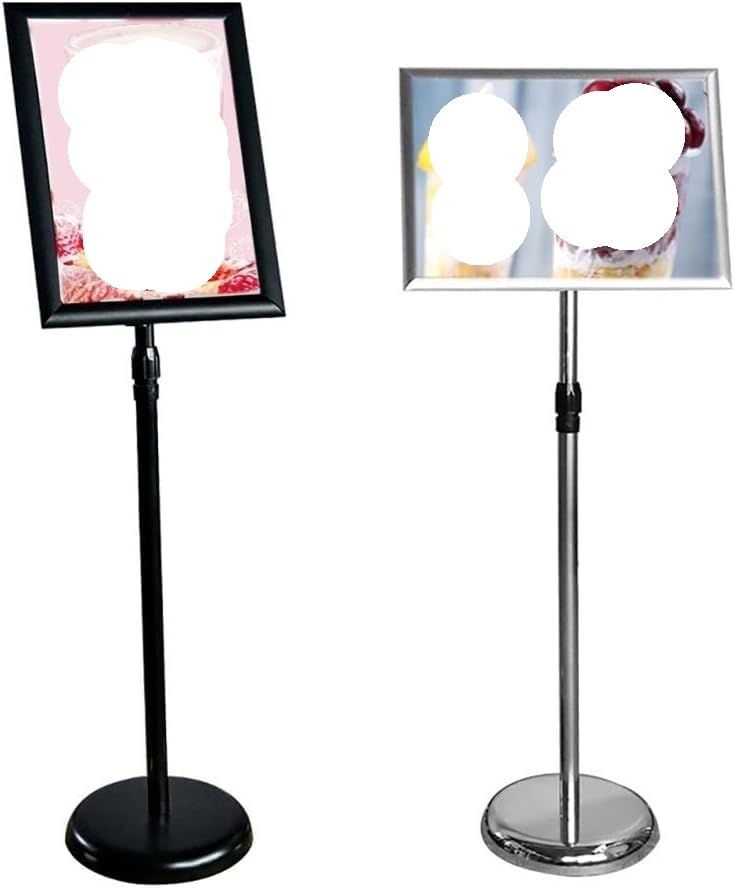 Présentoir de menu en aluminium avec cadre A2 rotatif et hauteur personnalisable