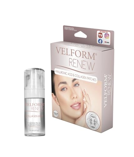 Genius Velform Renew Kollagen Booster Gesichtsmaske Set 22 tlg, Collagen Gesicht Anti Aging Maske für die Schönheit, Kollagen Patches mit Spray