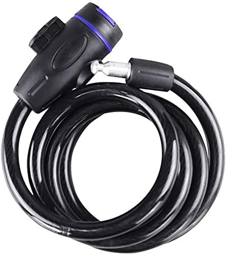 Candado de Cable de Acero para Bicicleta de montaña, antirrobo, con Llave, para Equipo de Ciclismo, Color Negro
