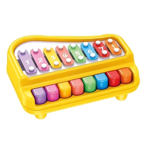 Image of 2 in 1 Piano Xylophone for Kids| Musical Toys for Kids Aged 1-3 Years Old, Multicolored Keyboard, Preschool Educational Musical Learning Toy for Baby Girls Boys