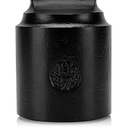 CRAFTSMAN ROAD Cast Iron Door Stop Decorative, Weighted Heavy Door Weight 7lb Antique Free Standing 7\' x 4\' Non Slip with Handle (Black)