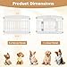 PETSITE 6-Panel Plastic Dog Playpen with Door, 24 Inch Tall Shape-Customizable Pet Playpen Indoor Outdoor, Ideal for Small & Medium Dogs and Puppies, with Lockable Door, Easy to Assemble