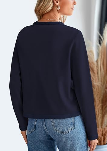 PRETTYGARDEN Women's Winter Trendy Button Down Open Front Cardigan Sweaters Knit Color Block Jackets Fall Fashion Clothes2