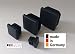 Produktbild 5 Stck. Lamellenstopfen Rohrstopfen Pfostenkappen Eckig 50 x 50 mm Schwarz