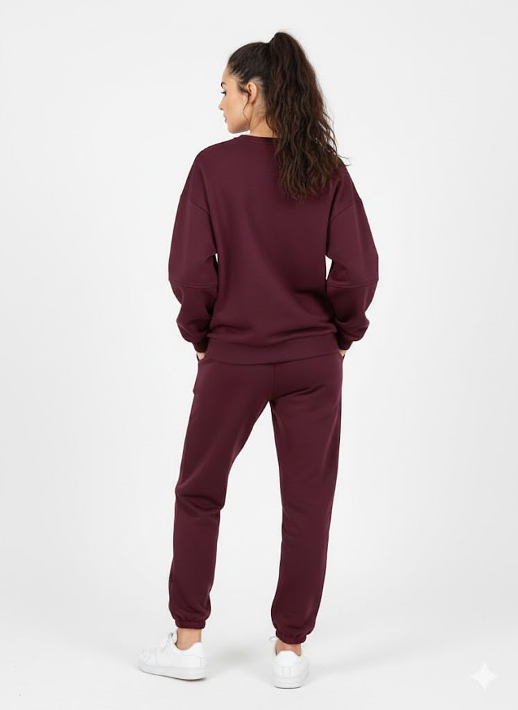 Damen Jogginganzug Zweiteiler – Weicher Hausanzug mit Hoodie & Jogginghose – Casual Trainingsanzug für Freizeit, Sport & Yoga – Einheitsgröße (36-42) – Modell 7065