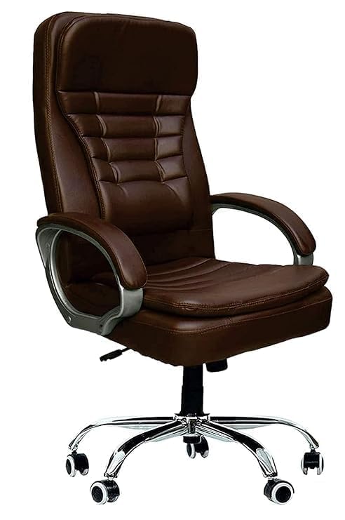 MA STUFF Presents Desk Chair for Home and Office, Ergonomic Mesh Computer Chair High-Back Mesh Ergonomic Chair with Advanced Mechanism, Arm Rest, and Lumbar Support (Brown)