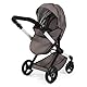 Bayer Design 17086AB Puppenwagen Xeo mit Tasche, höhenverstellbarer Griff, Schwenkschieber, wandelbar als Puppenjogger, bewegliche Vorderräder, integrierter Korb, Cappuccino