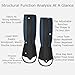 Hiking Gaiters, Cross-country Gaiters, Shoe Protection, Hiking Leg Covers, Suitable for Snow snd Mountain Climbing(Red)