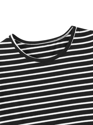 Image of Girls' Summer Shirts Cute Tops Ruffle Sleeve Crew Neck Casual Tees