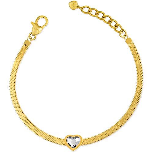 Materiale: Acciaio Ops Objects Bracciale Donna Gioielli Fable Heart Trendy cod. OPSBR-773