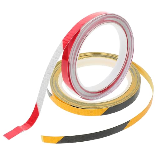 ifundom 2Rolls Professional Reflective Bicycle Stickers Easy to Install Remove Safety Warning Tapes for Nighttime Visibility Options