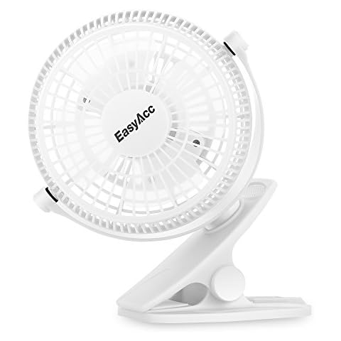 EasyAcc Portable Desk Clip Fan with 720° Rotation Cover