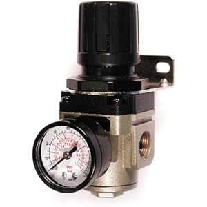 Primefit R3802G Intermediate Air Regulator with Steel-Protected Gauge at 100-PSI 3/8-Inch NPT