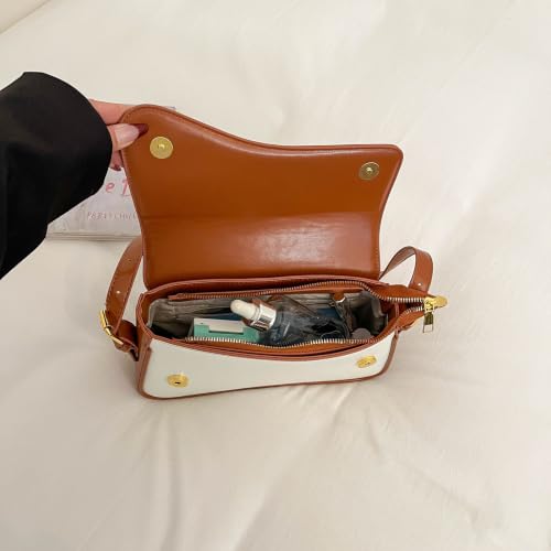 Image of PU Leather Tote Bag for Women with 2 Removable Straps and Zipper Closure