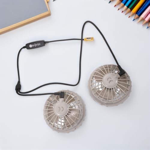 Ventilador portátil para sofoco del verano Operitacx con dos piezas de flujo de aire potente 6