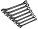 Crescent 7 Piece X6 Black Oxide Spline Open End Ratcheting Combination SAE Wrench Set - CX6RWS7
