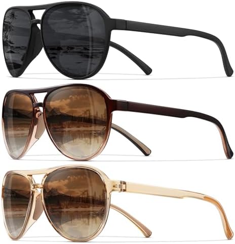 STORYCOAST Polarized Aviator Sunglasses for Men Women Classic Ret...