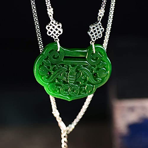 Collier en Argent 925 Nœud Chinois et Pendentif Jade Long | Bijoux d'Exception - 7