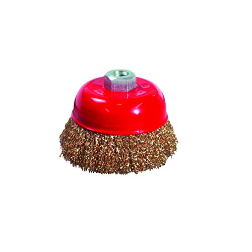 KIPPEN 1105A Spazzola a Tazza Ø 75 mm per Smerigliatrice Angolare con Foro Filettato M14, Multicolore