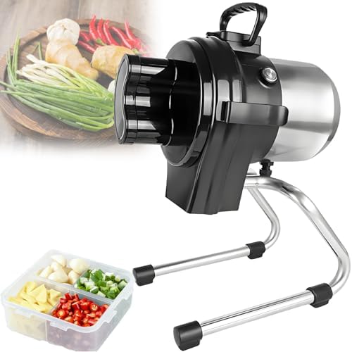 High-Speed Vegetable Chopper, 6000 RPM Scallion Cutter, 110W Adjustable Thickness 1-5mm, Easy Clean, Perfect for Leeks, Chilies, Celery & More