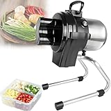 GLBMXDD Picadora de Verduras Comercial de Alta Velocidad, Cortador de cebollino de 6000 RPM con Grosor Ajustable de 1 a 5 mm, Motor de 110 W, fácil de Limpiar para puerros, Chiles y apio. C