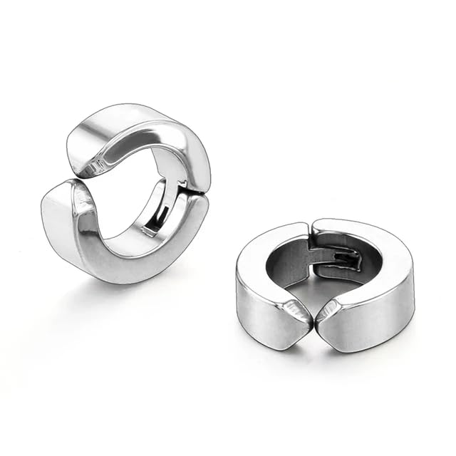 Alpha Non-pierced Earrings for Men & Boys | Clip On | Studs | Ear Tops | Ear Piece | Birthday Gift | Aesthetic Jewellery | Accessories for Everyday Wear-image-13