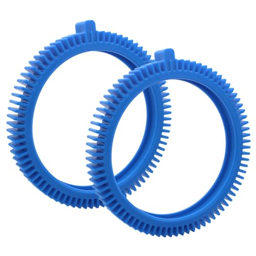 PWEOW 896584000-143 Front Tire Kit with Super Hump Replacement Tires for Poolvergnuegen Select and Hayward Phoenix Pool Cleaner Wheel - Blue (2Pcs Front Tires)