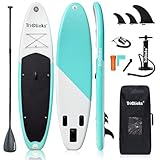 Triclicks 10'x30 Inflatable Stand Up Paddle Board, Ultra-Light Wide Yoga Board for All Skill Levels with Premium SUP Paddleboard Accessories, 84L Waterproof Bag, Anti-Slip Deck for Youth & Adult