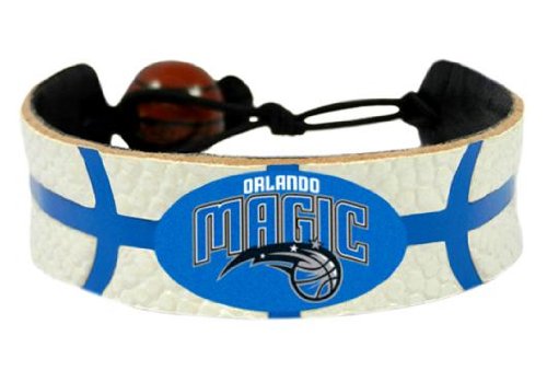 GameWear White Orlando Magic NBA Team Color Basketball Leather Bracelet