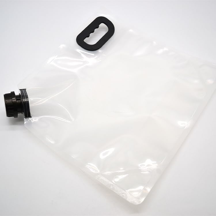 36 Pack 1.3 Gallon 5 Liter Food Grade Drink Carrier Water Pouch with Tamper-Evident Cap, Freezable Collapsible Take Out Beverage Bag for Catering Event Outdoor Sport Camping Hiking Emergency