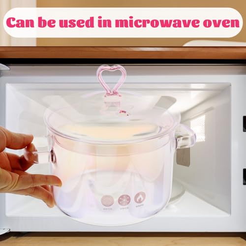 Casserole cuisson de ramen en verre 1400ml Levemolo avec couvercle - 7