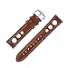 Price comparison product image Hirsch Rally Natural Leather Racing Watch Strap with Buckle in Gold Brown (22mm, Brushed Buckle)
