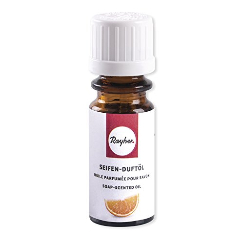 Rayher 34255000 Hobby Seifen Duftöl (100% vegan, in Glasflasche mit Kindersicherheitsverschluss, hautpflegende und wohltuende Wirkung) Orange, 10 ml