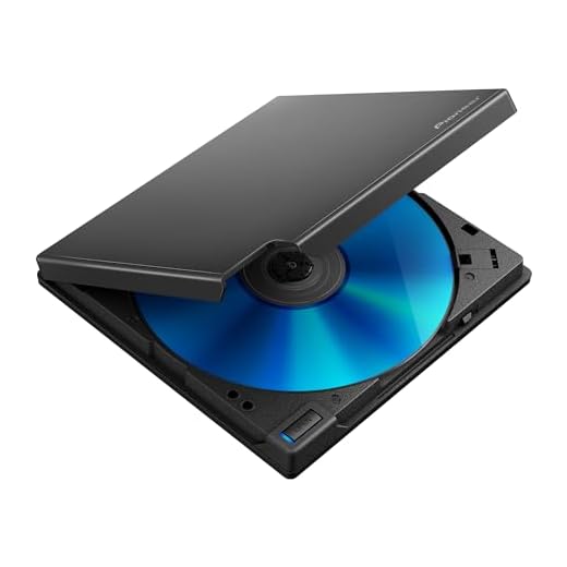 PIONEER External Blu-ray Drive BDR-XD08B USB 3.2 Gen1 (USB Type-C) / 2.0 Slim Portable BD/DVD/CD Writer