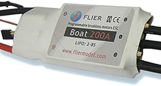 Hockus Accessories Flier Flier 8S 200A Speed brushless Controller for rc Boat with USB Programming Cable - (Color: with Program Box)