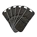 AlVABABY Charcoal Bamboo Inserts with Gussets Cloth Diaper Liner 5-Layer,Reusable Liners for Baby Cloth Diapers 6PCS 6FLN
