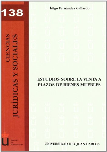 Portada de Estudios sobre la venta a plazos de bienes muebles