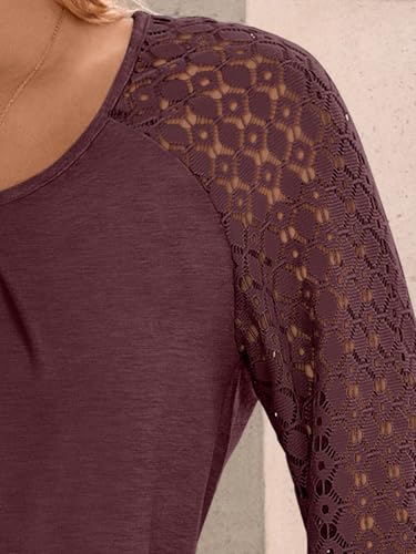 AUTOMET Womens Tops Long Sleeve T-Shirts Lace Business Dressy Casual Blouses Fall Fashion 2025 Trendy Outfits Winter Clothes4