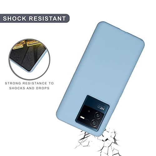 Image of SPRIG Compatible with IQOO Neo 6 5G Liquid Silicone Premium Back Cover Drop Tested Shock Proof Mobile Case for Men, Women, Boys and Girls with Camera Protection (Light Blue)