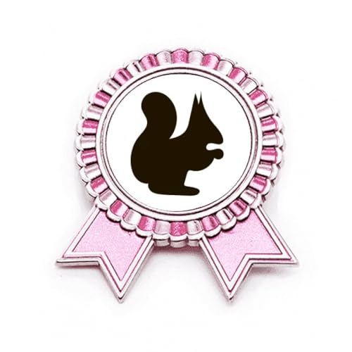 Broche écureuil noir en métal idéal pour personnaliser un manteau d'automne lors de vos sorties
